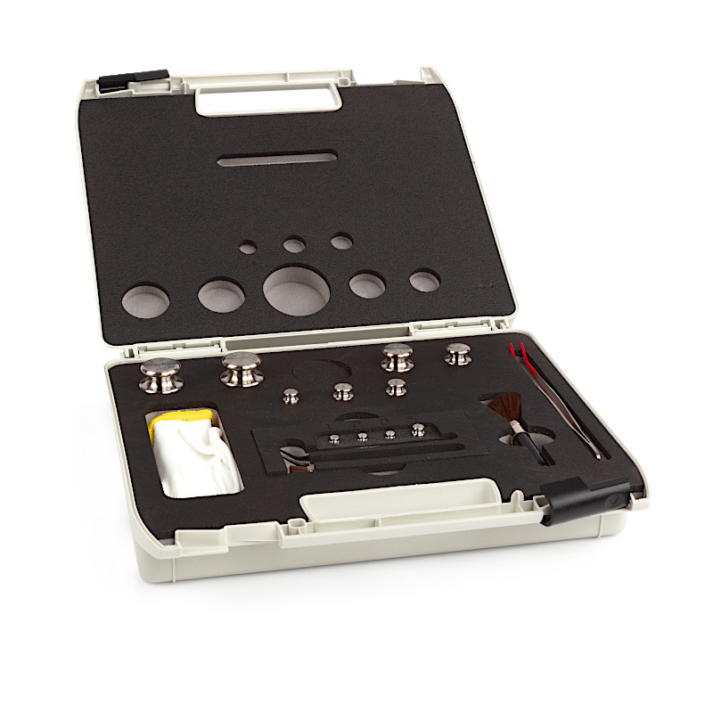 Cilíndrico, juego (1 g - 10 kg), caja de plástico