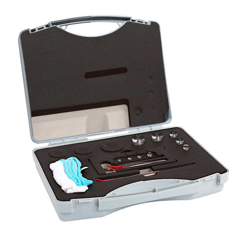 Cilíndrico sin perilla, sin cámara de ajuste, juego (1 g - 50 g), caja de plástico