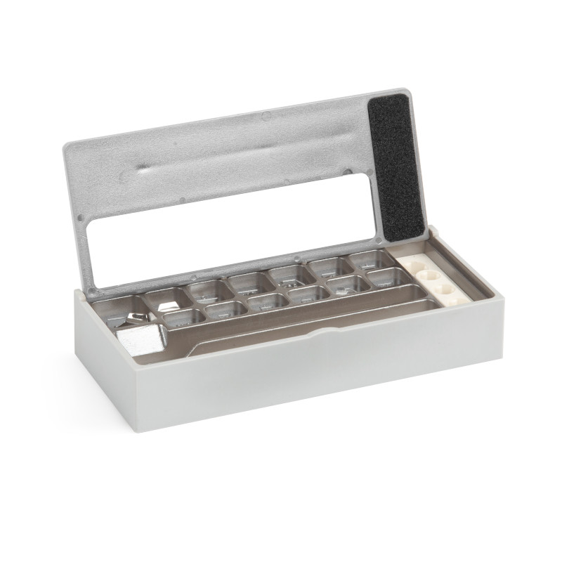 Forma plana, juego (1 mg - 500 mg), caja de plástico