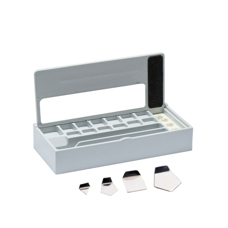 Forma plana, juego (1 mg - 500 mg), caja de plástico