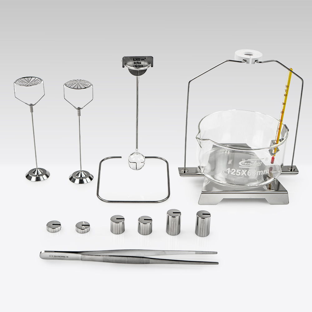 KIT 85 - juego para determinar la densidad de los cuerpos fijos y liquidos 