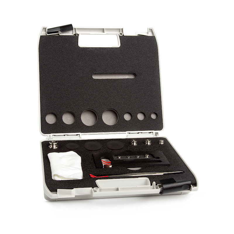 Pesas de clase M1, cilíndrico, juego (1 g - 50 g), caja de plástico