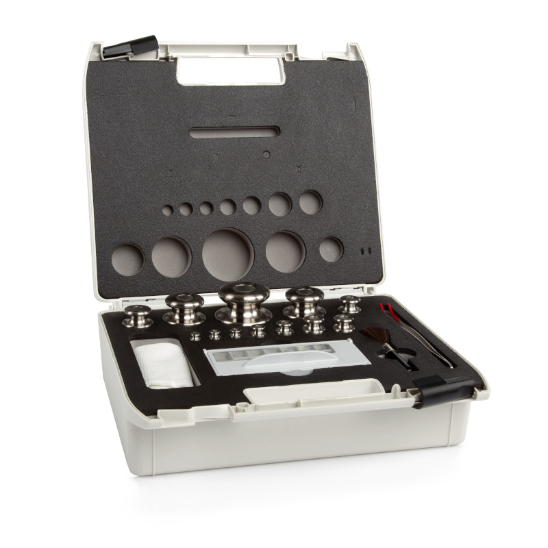 Pesas de clase M1, cilíndrico, juego (1 mg - 10 kg), caja de plástico