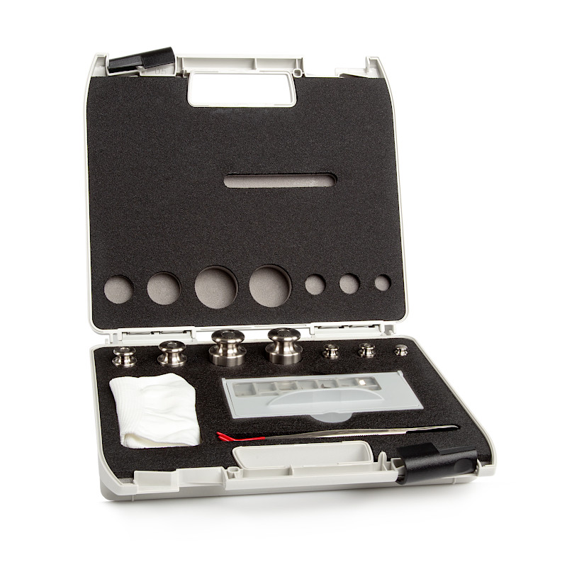 Pesas de clase M1, cilíndrico, juego (1 mg - 200 g), caja de plástico