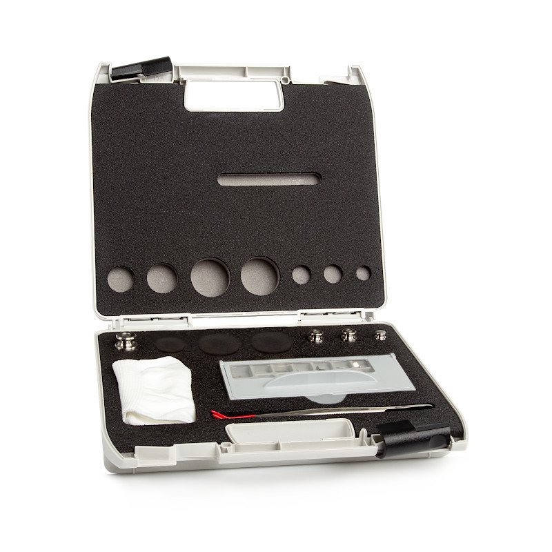 Pesas de clase M1, cilíndrico, juego (1 mg - 50 g), caja de plástico