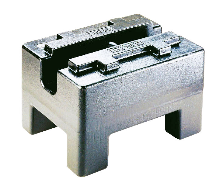 Pesas de clase M1 - rectangular con cámara de ajuste, efecto galvanizado - 200 kg