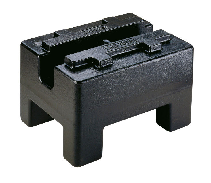 Pesas de clase M1 - rectangular con cámara de ajuste, negro - 100 kg