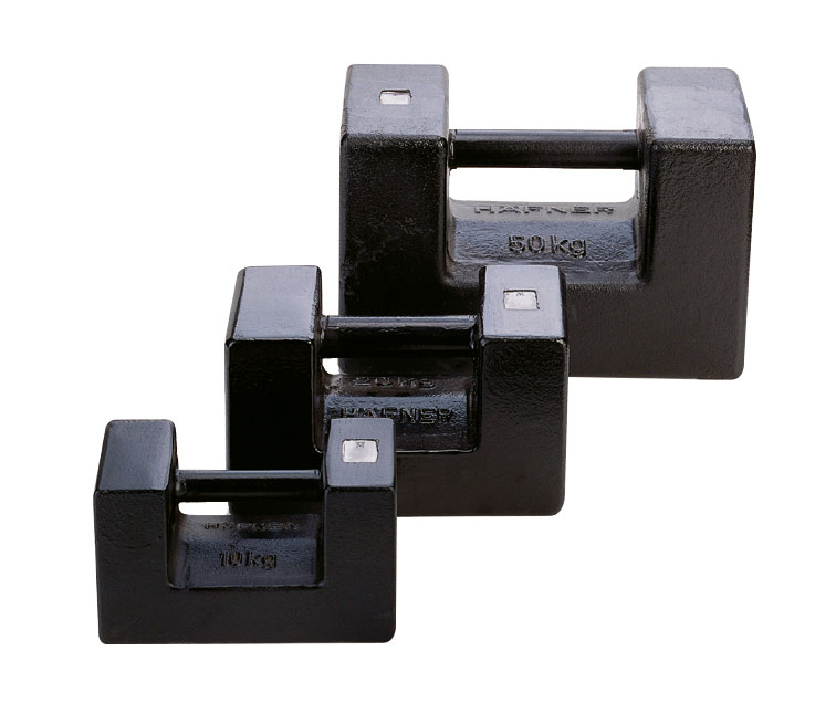 Pesas de clase M1 - rectangular con mango - 25 kg